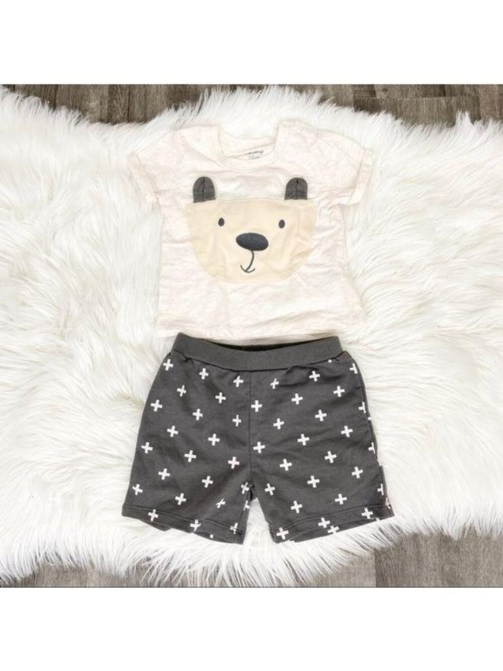 Sterling Baby 12 Months Puppy Dog 2-Piece Outfit Tshirt Shorts